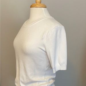 Zara white short sleeve sweater